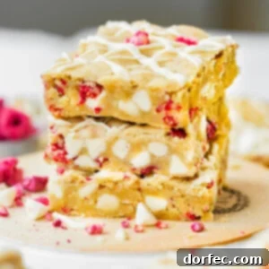 White Chip Raspberry Blondies