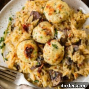 Baked Chicken Meatballs and Orzo