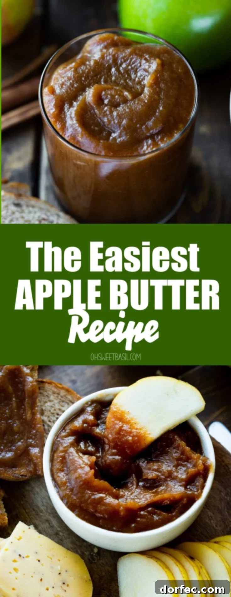 Set-It-and-Forget-It Slow Cooker Apple Butter 7 A full-page visual spread showcasing an inviting jar of homemade apple butter, surrounded by a rustic arrangement of fresh apples, cinnamon sticks, and spices, emphasizing its autumnal appeal.