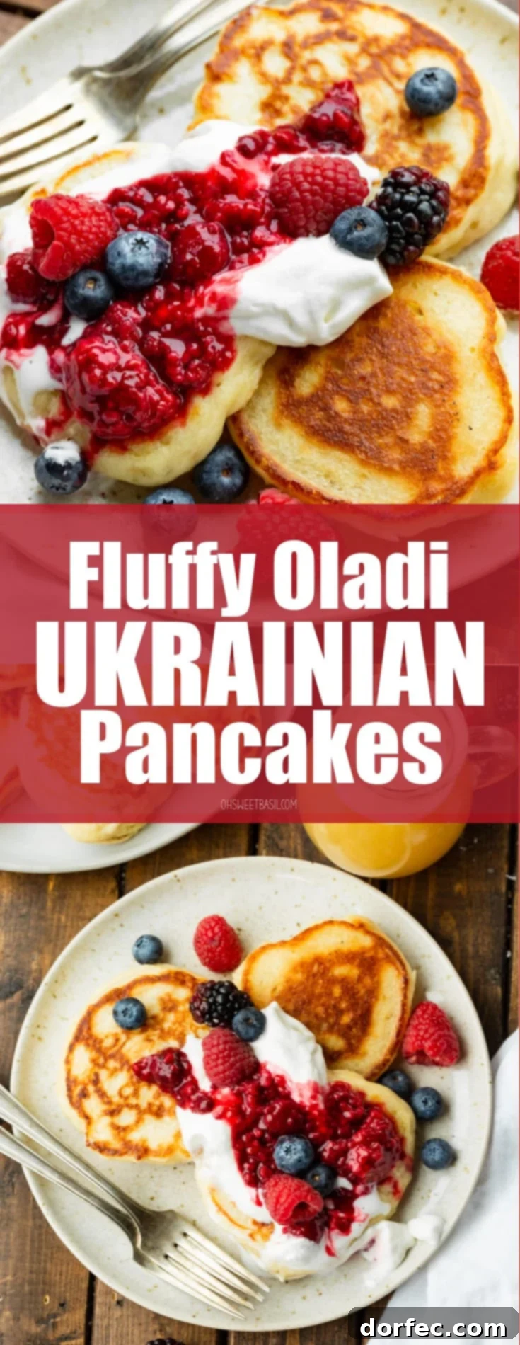 A high-angle shot showing a beautifully composed spread of Oladi pancakes, topped with various delicious ingredients, creating an inviting and mouth-watering scene.