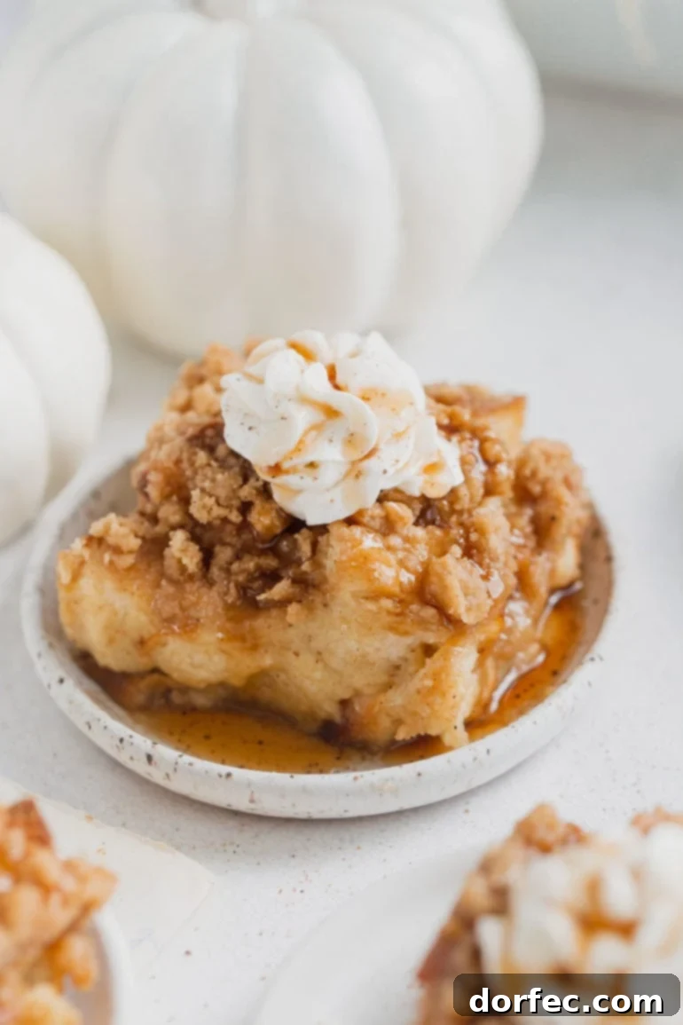 Weekly Meal Plan: December 11-17 4 A generous serving of a festive Eggnog French Toast Casserole, beautifully presented and crowned with a swirl of light, airy whipped cream and a sprinkle of spices.