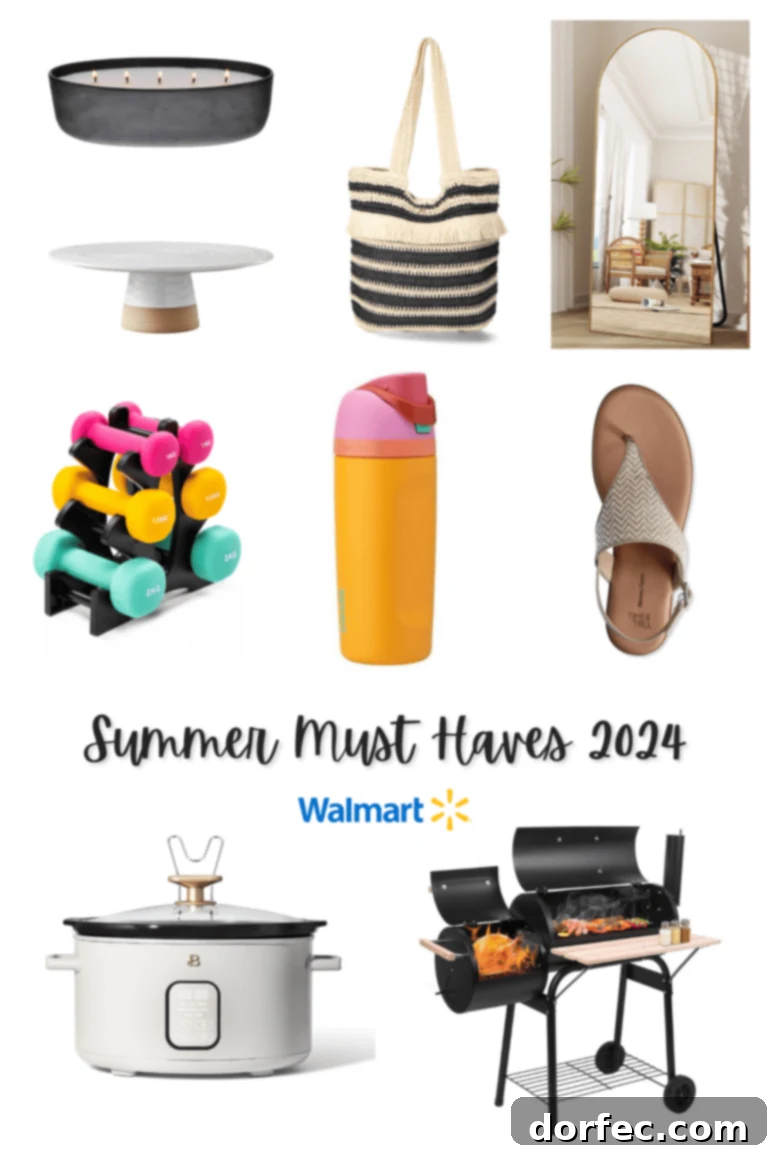 Your Ultimate Summer Essentials at Walmart 2 collage graphic showing several summer products to buy