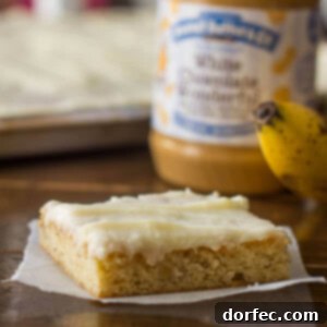 Creamy White Chocolate Peanut Butter Banana Dream Cake 2 White Chocolate Peanut Butter Banana Cake ready to be served