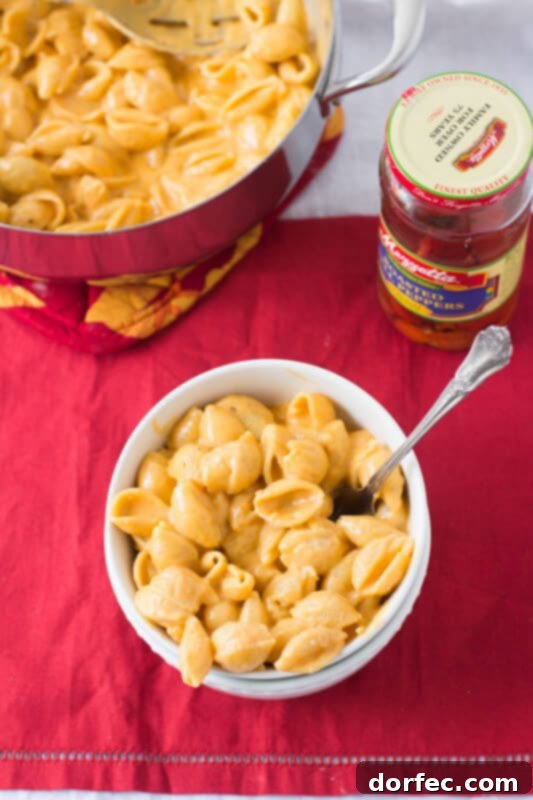 The Magic of Shell Pasta in Roasted Red Pepper Mac and Cheese Sauce