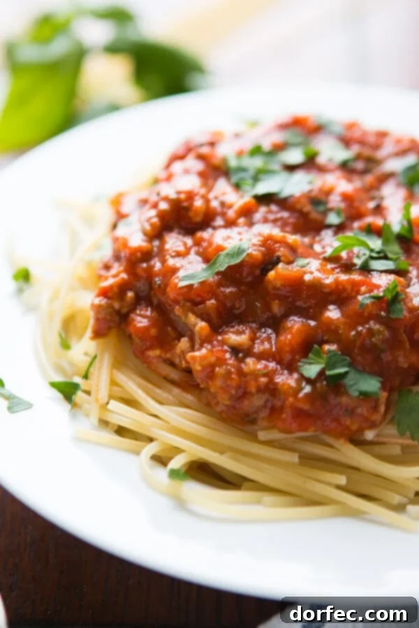 It's taken years to create a delicious Favorite homemade spaghetti sauce we want to eat over and over again and it's thanks to one secret ingredient. ohsweetbasil.com