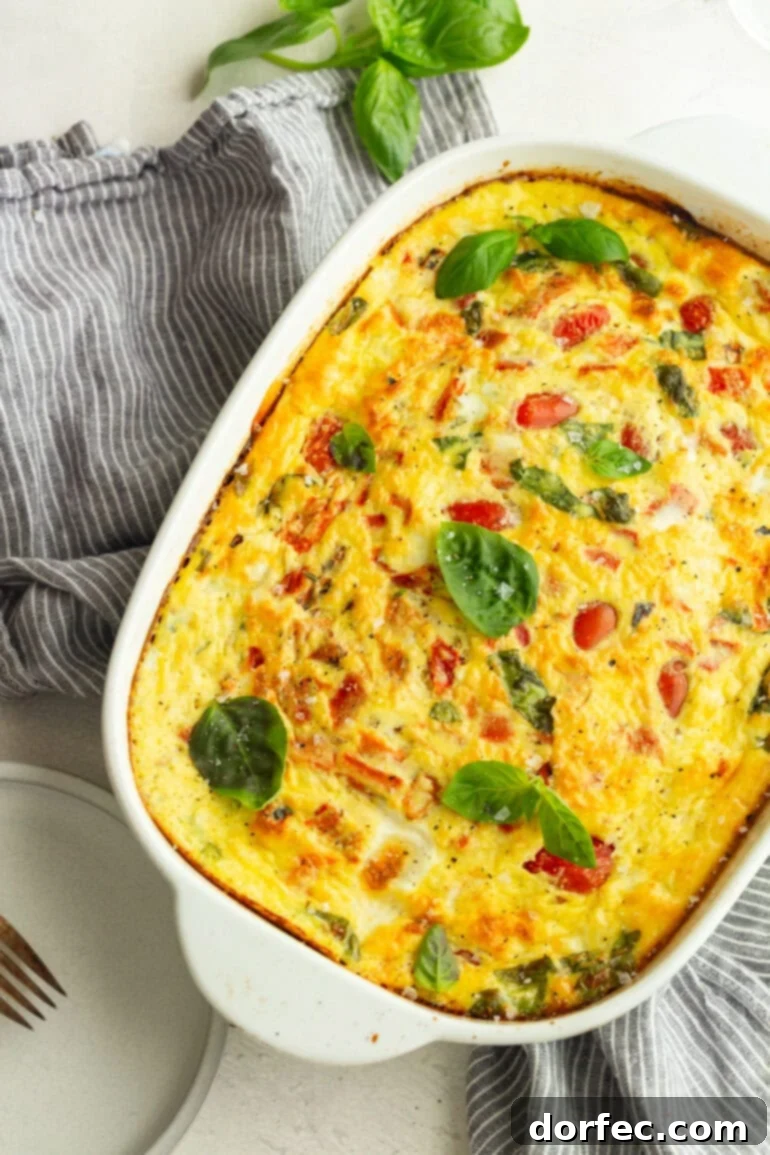 High-Protein Cottage Cheese Breakfast Bake 3 Cottage cheese egg bake in a baking dish