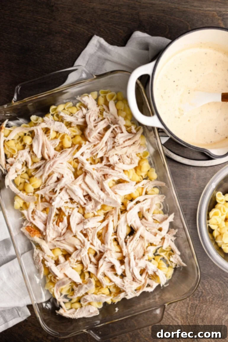Ultimate Chicken Bacon Ranch Casserole 6 Making Chicken Bacon Ranch Casserole Step 3