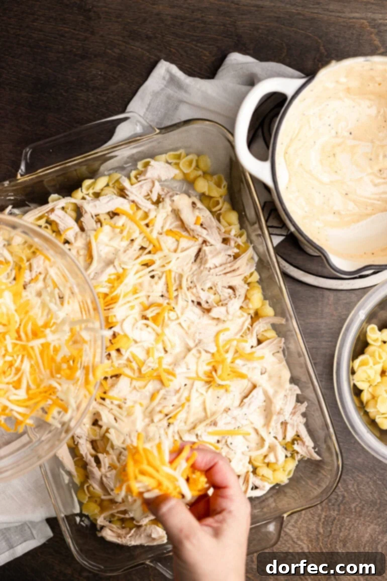 Ultimate Chicken Bacon Ranch Casserole 7 Making Chicken Bacon Ranch Casserole Step 4