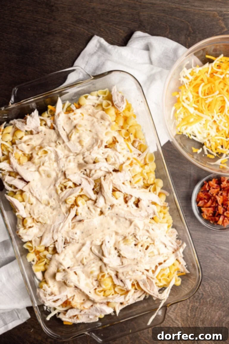 Ultimate Chicken Bacon Ranch Casserole 8 Making Chicken Bacon Ranch Casserole Step 5