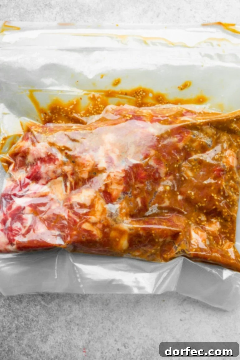 Preparing the bulgogi marinade