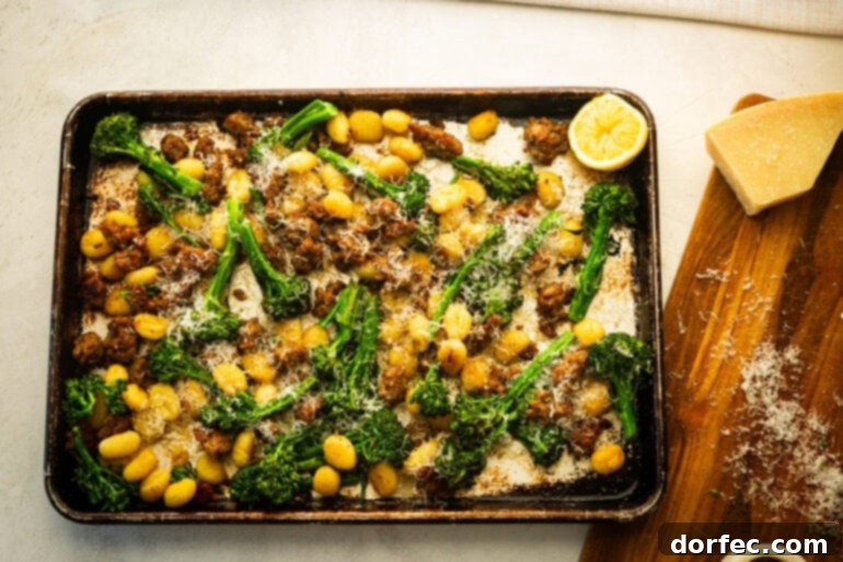 Crispy Gnocchi and Sausage on a Sheet Pan