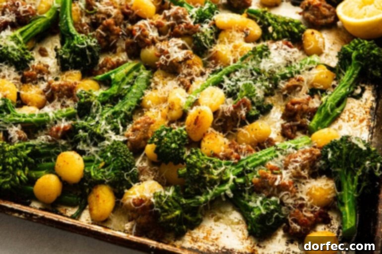 Sheet Pan Gnocchi and Sausage with Broccolette