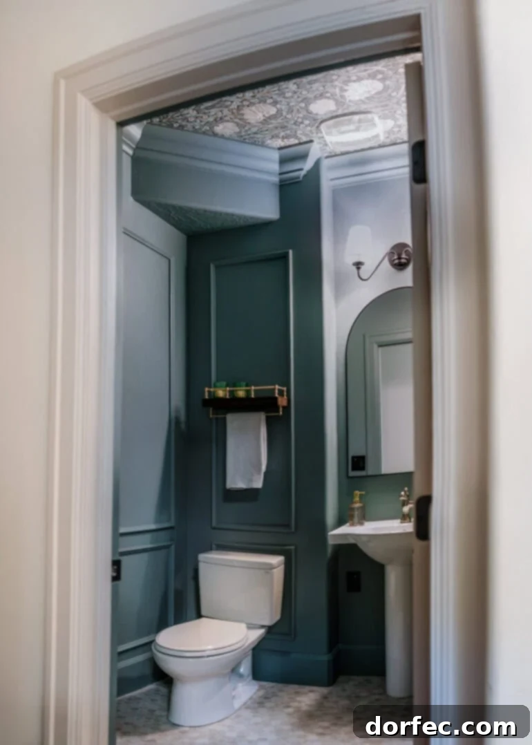 Color drenched bathroom example.