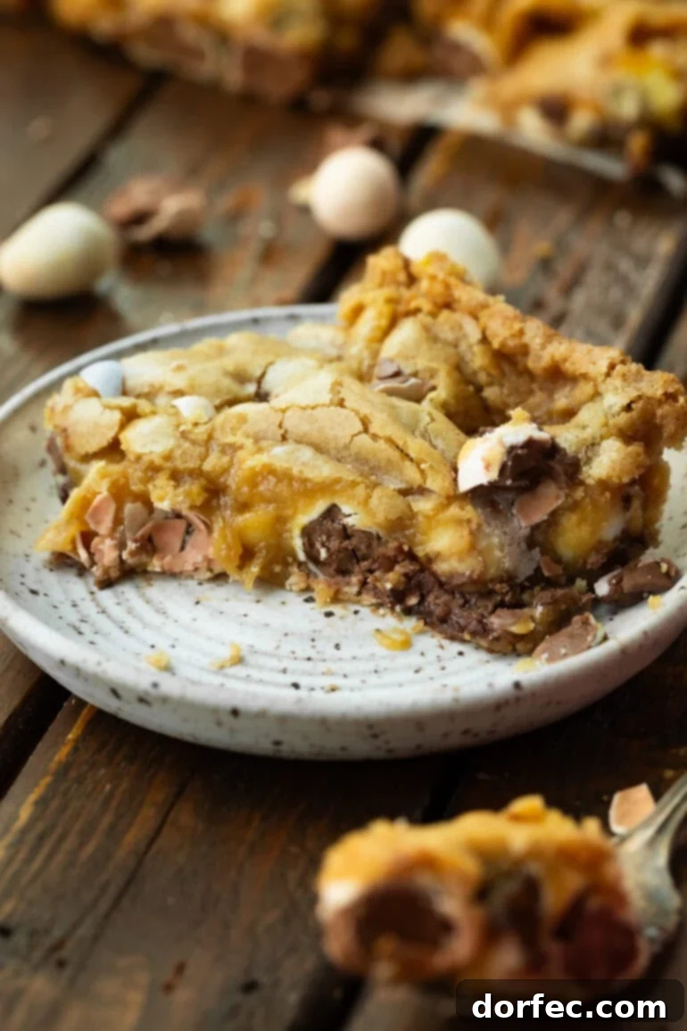 Cadbury Mini Egg Blondie Squares