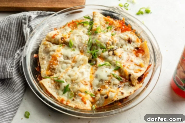 Korean Beef Crisps: Weeknight Delight 6 Korean Beef Pockets with melted cheese, sweet chili sauce, and green onions