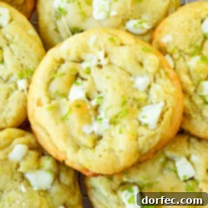 White Chocolate Key Lime Cookies