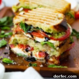 Balsamic Glazed Caprese Panini