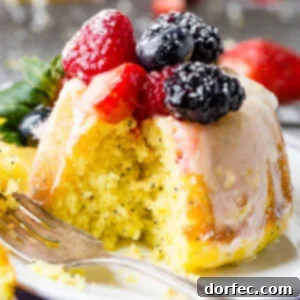 Mini Lemon Poppy Seed Bundt Cakes