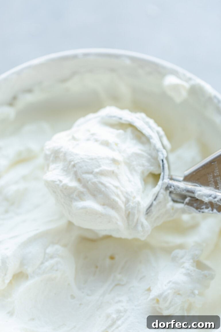 Mascarpone Dream Cream 7 Scooping mascarpone whipped cream
