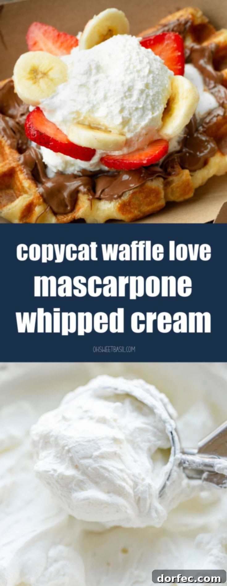 Mascarpone Dream Cream 9 Mascarpone whipped cream on a spoon