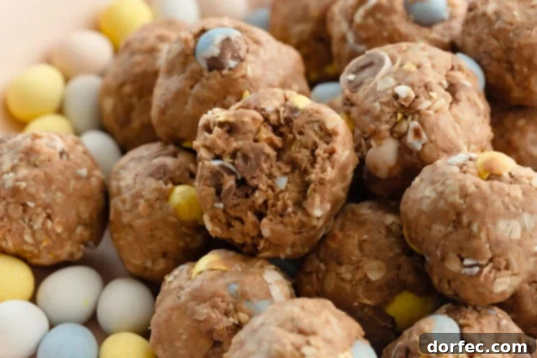 Cadbury Mini Egg Protein Balls Pile