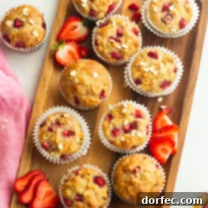 A delicious and healthier strawberry banana muffin