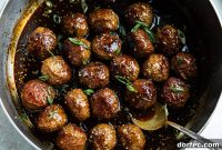 Korean-Style One-Pot Meatballs with Gochujang Glaze