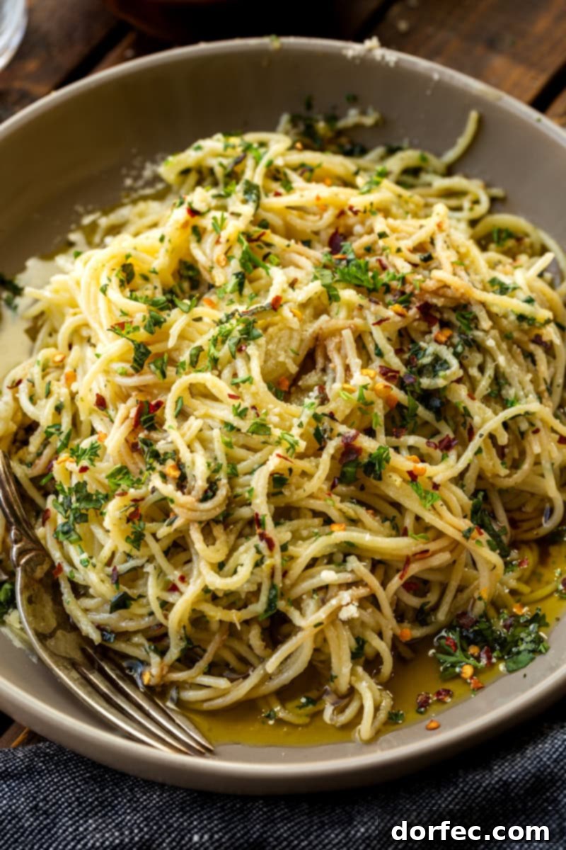 A Mothers Day Feast from Sunrise to Sunset 36 A simple and elegant dish of Sizzling Italian Spaghetti Aglio e Olio.