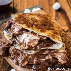 Grilled s'mores quesadilla