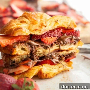 Strawberry Nutella croissants